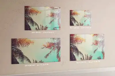 Magnetic marker board tropical palms design