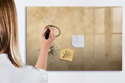 Magnetic glass dry erase board compass