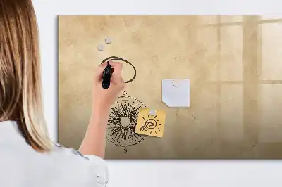 Magnetic glass dry erase board compass
