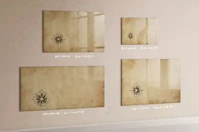 Magnetic glass dry erase board compass