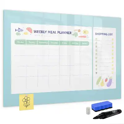 Magnetic meal planner magnetic marker board