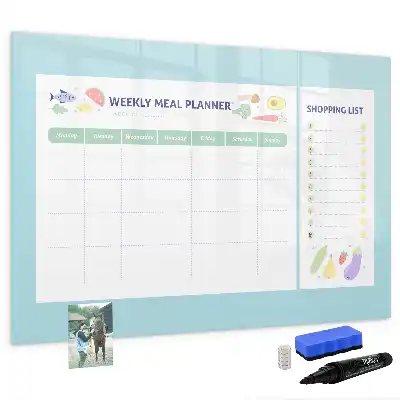 Magnetic meal planner magnetic marker board