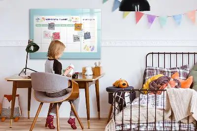 Magnetic meal planner magnetic marker board