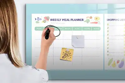 Magnetic meal planner magnetic marker board