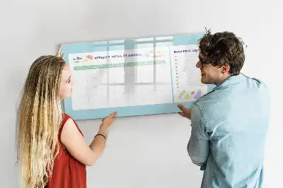 Magnetic meal planner magnetic marker board