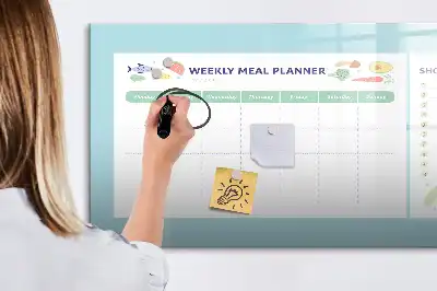 Magnetic meal planner magnetic marker board