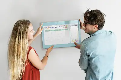Magnetic meal planner magnetic marker board