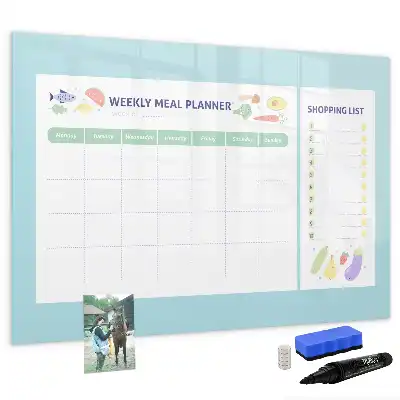 Magnetic meal planner magnetic marker board