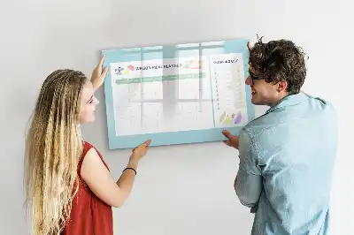 Magnetic meal planner magnetic marker board