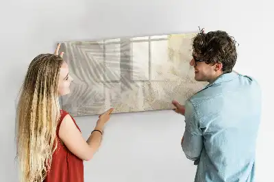 Magnetic glass dry erase board shadow on the sand