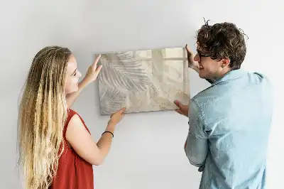 Magnetic glass dry erase board shadow on the sand