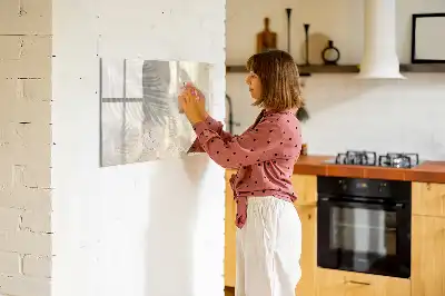 Magnetic glass dry erase board shadow on the sand