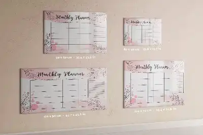 Magnetic marker board pink monthly planner