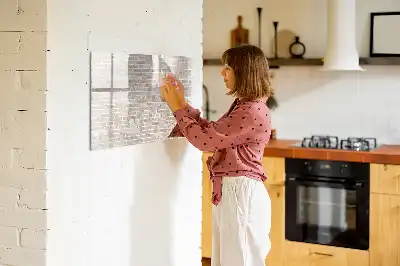 Magnetic marker board brick wall design