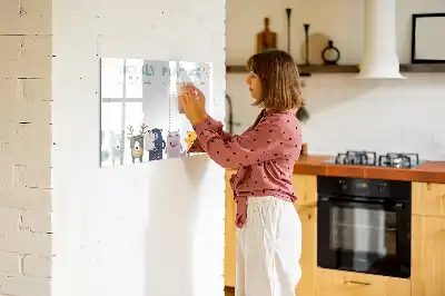 Magnetic glass dry erase weekly planner for children
