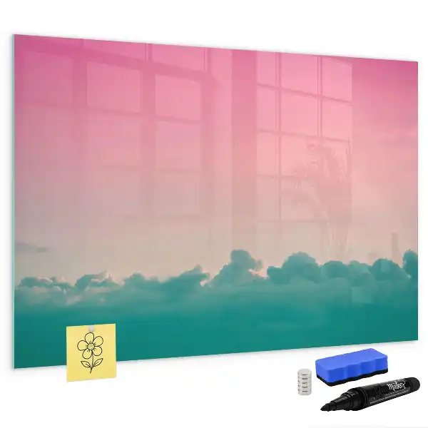 Magnetic marker board gradient sky design