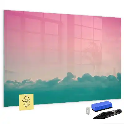 Magnetic marker board gradient sky design