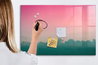 Magnetic marker board gradient sky design