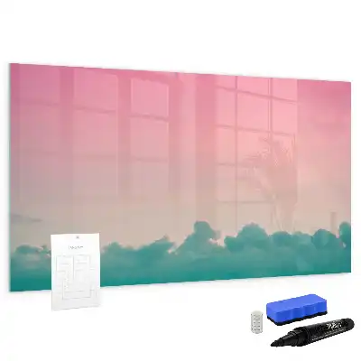 Magnetic marker board gradient sky design