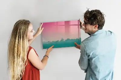 Magnetic marker board gradient sky design