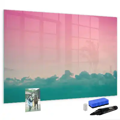 Magnetic marker board gradient sky design