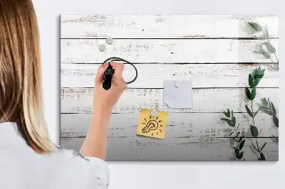 Magnetic glass dry erase board with wooden frame