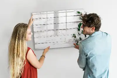 Magnetic glass dry erase board with wooden frame