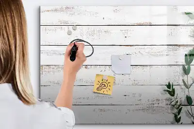 Magnetic glass dry erase board with wooden frame