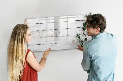 Magnetic glass dry erase board with wooden frame