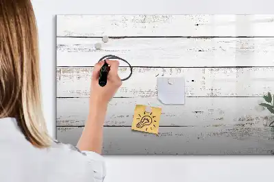 Magnetic glass dry erase board with wooden frame