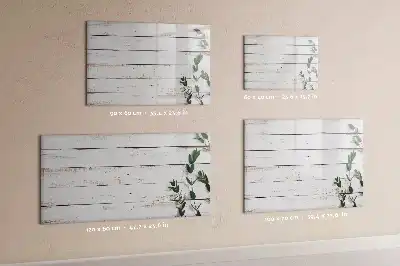 Magnetic glass dry erase board with wooden frame