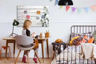 Magnetic glass dry erase board with wooden frame