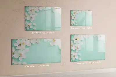 Magnetic marker board floating daisies design
