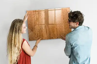 Magnetic glass dry erase board with a wooden frame
