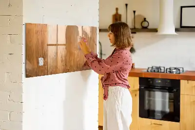 Magnetic glass dry erase board with a wooden frame