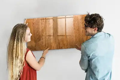 Magnetic glass dry erase board with a wooden frame