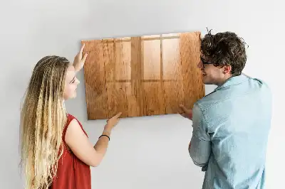 Magnetic glass dry erase board with a wooden frame
