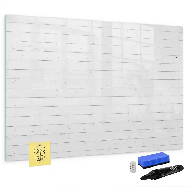 Magnetic marker board with wooden panel pattern