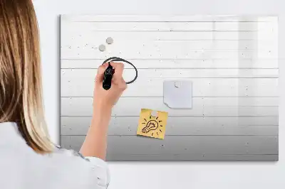 Magnetic marker board with wooden panel pattern