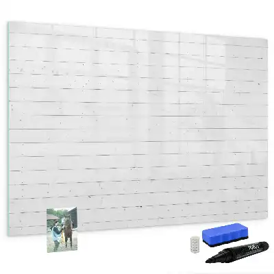 Magnetic marker board with wooden panel pattern