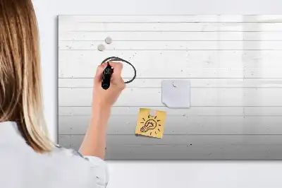 Magnetic marker board with wooden panel pattern