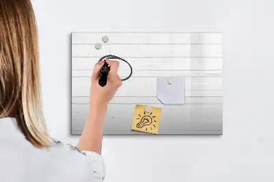 Magnetic marker board with wooden panel pattern