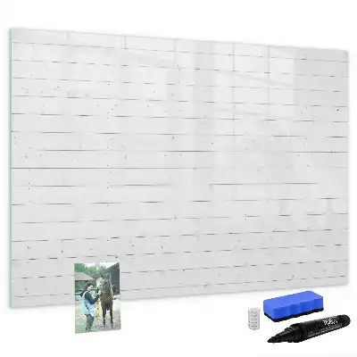 Magnetic marker board with wooden panel pattern
