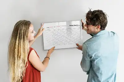 Magnetic glass dry erase board habit tracker