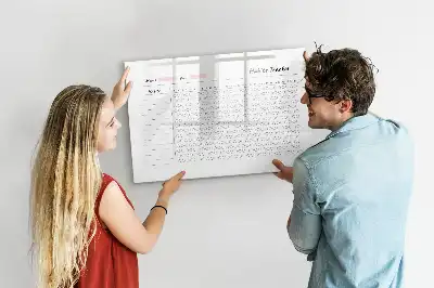 Magnetic glass dry erase board habit tracker