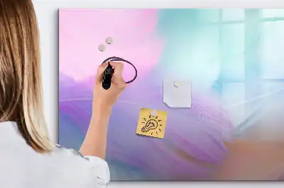 Magnetic marker board with colorful pens