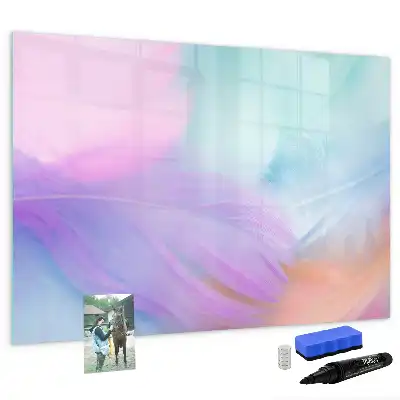 Magnetic marker board with colorful pens