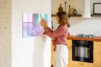 Magnetic marker board with colorful pens