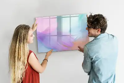 Magnetic marker board with colorful pens