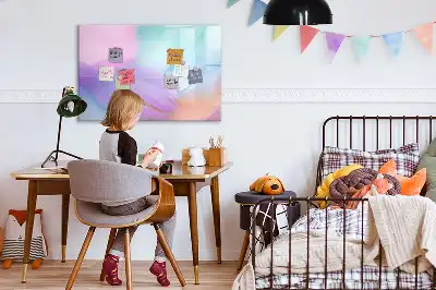 Magnetic marker board with colorful pens
